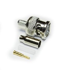 10-006-A0-AB | 10006A0AB | BNC 75 ohm Straight Crimp Plug (4 Part)