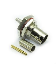 10-282-B36-BG | 10282B36BG | BNC Panel Mount Straight Crimp Jack