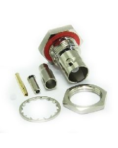 10-282-B0-BG | 10282B0BG | BNC Panel Mount Straight Crimp Jack