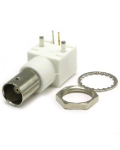 10-471-K1 | 10471K1 | BNC R/A  PCB Mount Bulkhead Jack Insulated