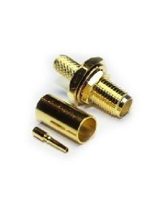 30-254-D3-AH | 30254D3AH | SMA Bulkhead Crimp / Crimp Jack