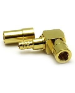 32-105-D3-BD | 32105D3BD | SMB R/A Solder / Crimp Plug