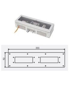 icotek 43866 | FP-BG 355x92-2  RAL 7035 | Flange Plates