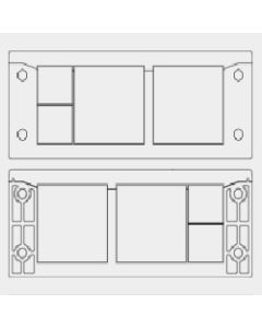 99412 | EMC-KEL-DS 24|4 | Split EMC cable entry frames