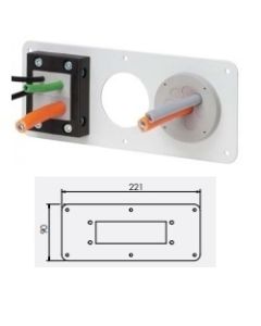 icotek 43834 | FP-KL 221x90|24  RAL 7035 | Flange Plates
