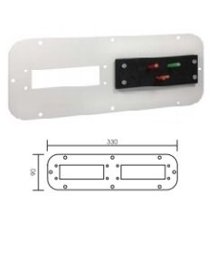 icotek 43838 | FP-AE 330|90  RAL 7035 | Flange Plates
