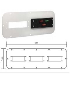 icotek 43842 | FP-AE 534|149-3  RAL 7035 | Flange Plates