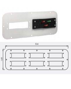 icotek 43848 | FP-AE 534|149-6   RAL 7035 | Flange Plates