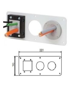 icotek 43852 | FP-KL 221x90|A  RAL 7035 | Flange Plates