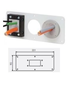 icotek 43853 | FP-KL 221x90|10  RAL 7035 | Flange Plates
