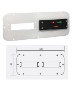 icotek 43861 | FP-AE-16 330|90 RAL 7035 | Flange Plates