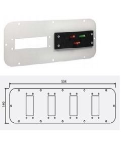 icotek 43871 | FP-AE 534|149-4  RAL 7035 | Flange Plates
