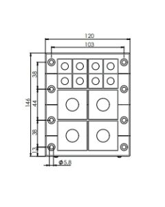 42148 | KEL 16/12 -2MT  black | icotek Cable Entry Frame