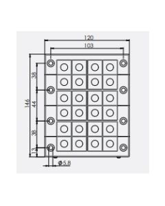 42149 | KEL 16/24 -2MT  black | icotek Cable Entry Frame