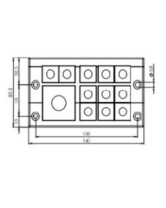 42208 | KEL 24/12-E black | icotek Cable Entry Frame