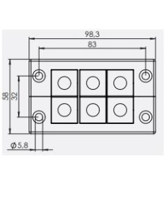 42216 | KEL 10/6 black | icotek Cable Entry Frame
