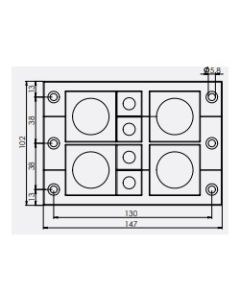 42221 | KEL 24/8-MT black | icotek Cable Entry Frame
