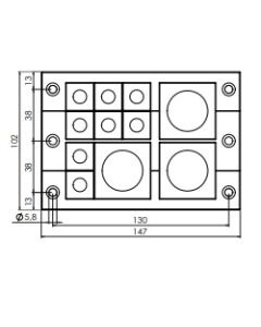 42222 | KEL 24/11-MT  black | icotek Cable Entry Frame
