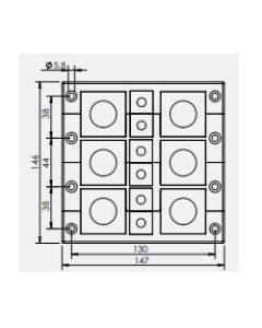 42223 | KEL 24/12-2MT  black | icotek Cable Entry Frame