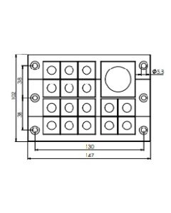 42224 | KEL 24/17-MT   black | icotek Cable Entry Frame