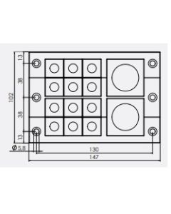 42225 | KEL 24/14-MT   black | icotek Cable Entry Frame
