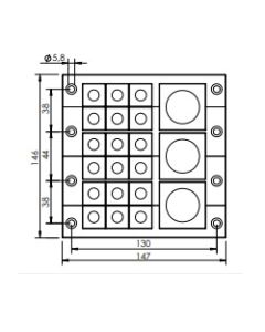 42226 | KEL 24/21-2MT black | icotek Cable Entry Frame