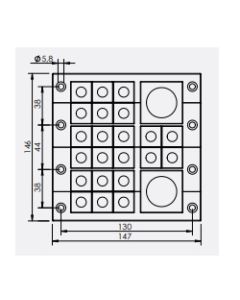 42227 | KEL 24/24-2MT black | icotek Cable Entry Frame