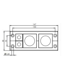42244 | KEL 24/4 black | icotek Cable Entry Frame