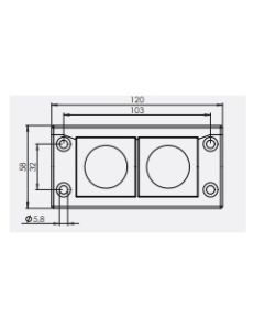 48162 | KEL-ER 16/2 black | icotek Cable Entry Frame