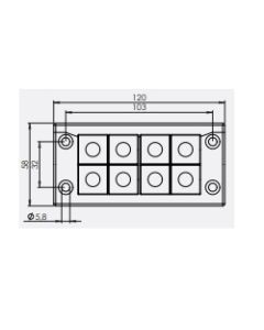 48168 | KEL-ER 16/8  black | icotek Cable Entry Frame