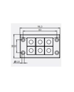 48216 | KEL-ER 10/6 black | icotek Cable Entry Frame