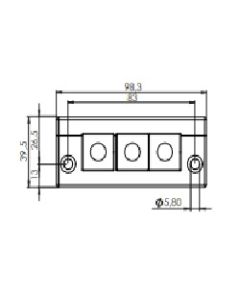 48258 | KEL-ER -E 3 black | icotek Cable Entry Frame