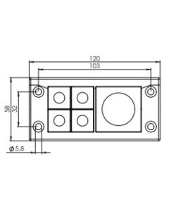 54168 | KEL-U 16/8   black | icotek Cable Entry Frame