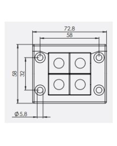 54204 | KEL-U B4   black | icotek Cable Entry Frame
