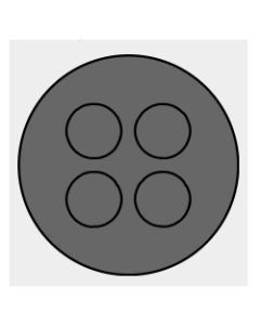 43535 | KEL-DP 25|4 B bk | Cable Entry Plate