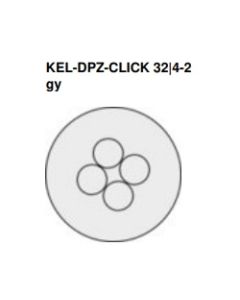 44053 | KEL-DPZ-CLICK 32/4-2 gy | Cable Entry Plate