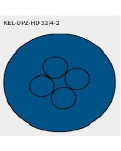 70352 | KEL-DPZ-HD 32|4 -2 | Hygienic Cable Entry Plate