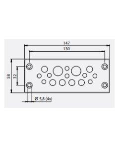 43936 | KEL-DPU 24/16 Grey | Cable Entry Plate