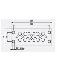 43938 | KEL-DPU 24/20 Grey | Cable Entry Plate