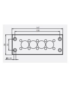 43700 | KEL-DPZ 24/14  Grey | Cable Entry Plate
