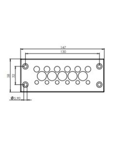 43705 | KEL-DPZ 24/17  Grey | Cable Entry Plate