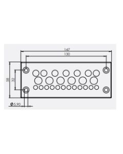 43710 | KEL-DPZ 24/25  Grey | Cable Entry Plate