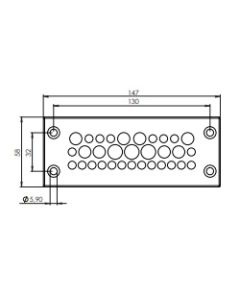 43730 | KEL-DPZ 24/32Grey | Cable Entry Plate