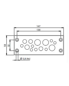 50944 | KEL-DPU 24/14 Black | Cable Entry Plate