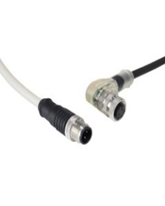PXPNPN12RAF04AFI020PUR | M12 4 pin plug to R/A female