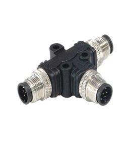 PXPPVC08TSMM04AFIIFI | M8 A coded 4 pin T splitter M to M/M