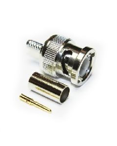 10-005-A6-BB | 10005A6BB |  BNC 75 ohm Straight Crimp / Crimp Plug