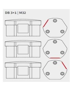DB 3×1 | M32 | 54300 | Distribution Box for 3 x KT small