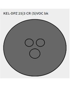 KEL-DPZ 25|3 CR (S)VOC bk | 50736.600 | Cable Entry Plates