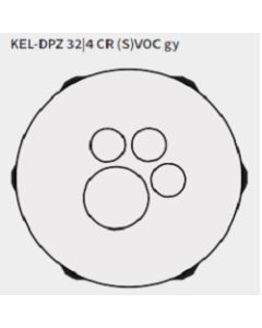KEL-DPZ 32|4 CR (S)VOC gy | 43732.600 | Cable Entry Plates